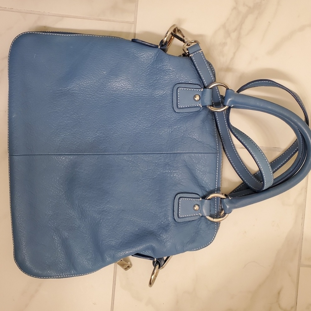 Talbots blue leather bag